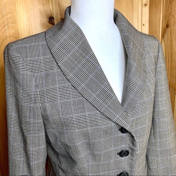Lauren Ralph Lauren glen plaid wool blazer size 6 - Picture 2 of 8